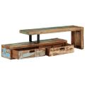 vidaXL TV stolík (118-200) x 30 x 40 cm masívne recyklované drevo