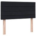 vidaXL Posteľný rám boxspring s matracom čierny 90x210 cm zamat