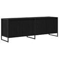 vidaXL TV skrinka 140 x 36 x 49.5 cm Čierny dub Kompozitné drevo