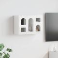 vidaXL Závesná skrinka ELST Biela s vysokým leskom 60 x 20 x 40 cm