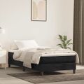 vidaXL Matrac s taštičkovými pružinami stredná tvrdosť čierny 100x200x20 cm zamat