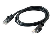 Prepojovací kábel - RJ-45 (M) do RJ-45 (M) - 7 m - UTP - CAT 6 - lisovaný, prevedenie bez hrbolčekov, lišta - čierna