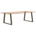 vidaXL Nohy k jedálenskému stolu v tvare V, 2 ks, prírodná oceľ, 100 x (72-73,3) cm, oceľ