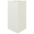 vidaXL Záhradné kvetináče 2 ks biele trojuholník 50x43x75 cm oceľ