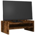 vidaXL Stojan na monitor dymový dub 42x24x16 cm kompozitné drevo
