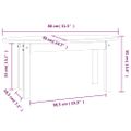 vidaXL Konferenčný stolík biely 80x40x35 cm borovicový masív