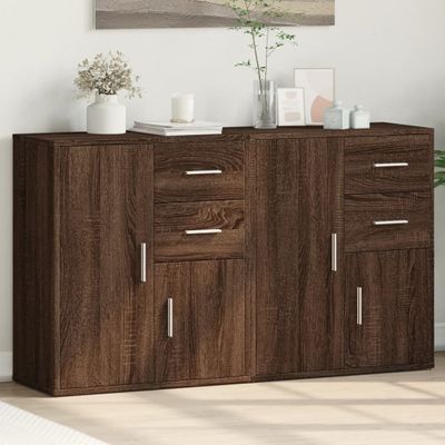 vidaXL Komody 2 ks hnedý dub 60x31x70 cm kompozitné drevo