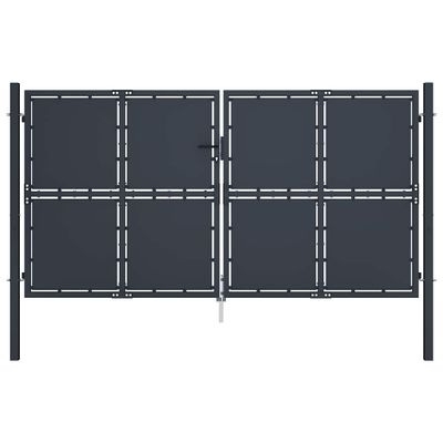 vidaXL Záhradná brána z ocele 300x125 cm antracitová