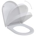 vidaXL WC sedadlá s pomalým sklápaním 2 ks, plast, biele