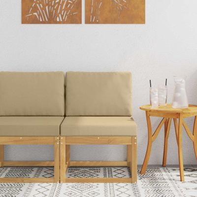 vidaXL Záhradná súprava gaučov Biela a béžová 59 x 63 x 73 cm