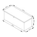 Záhradný box G21 Denver 560 L, metalický šedý plechový