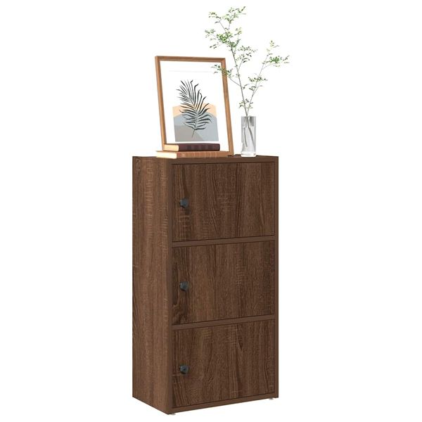 vidaXL Knižnica hnedý dub 40x24x77 cm kompozitné drevo