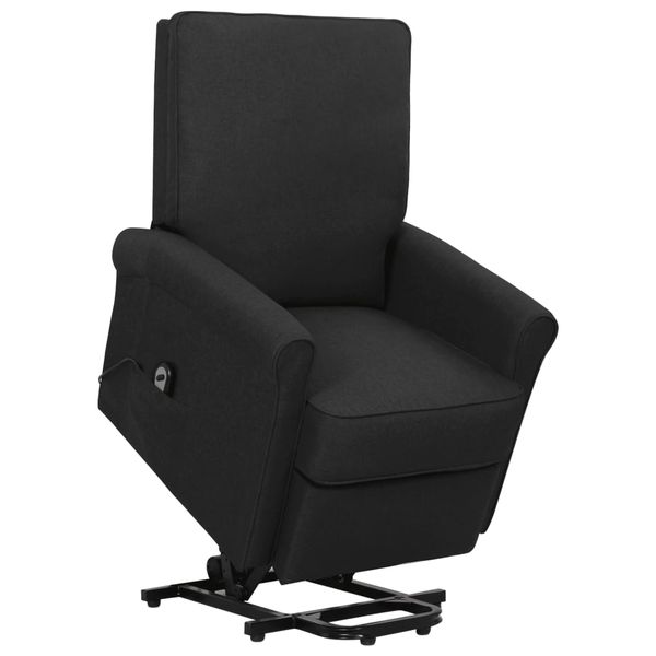 vidaXL Zdvíhacie kreslo čierne látka