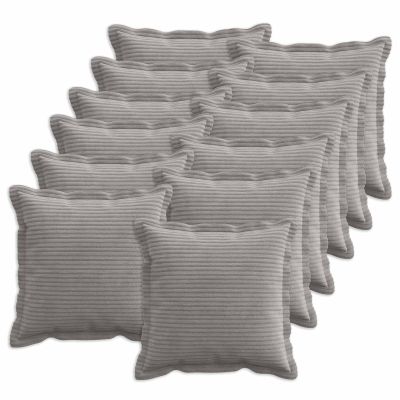 vidaXL Poťah na podložku 12 ks HOUTEN Svetlosivá 50 x 50 cm manšestr