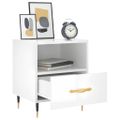 vidaXL Nočné stolíky 2 ks lesklé biele 40x35x47,5 cm kompozitné drevo