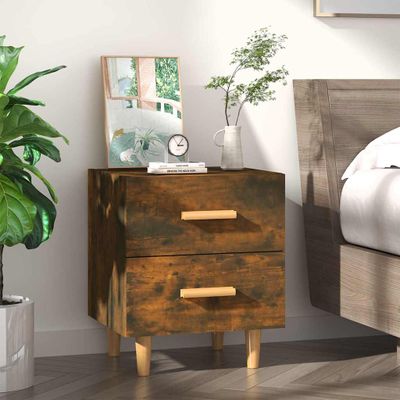 vidaXL Nočný stolík dymový dub 40x35x47,5 cm