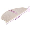 vidaXL Schodové rohože 10 ks 65x24x4 cm béžové, polkruhové, veľké