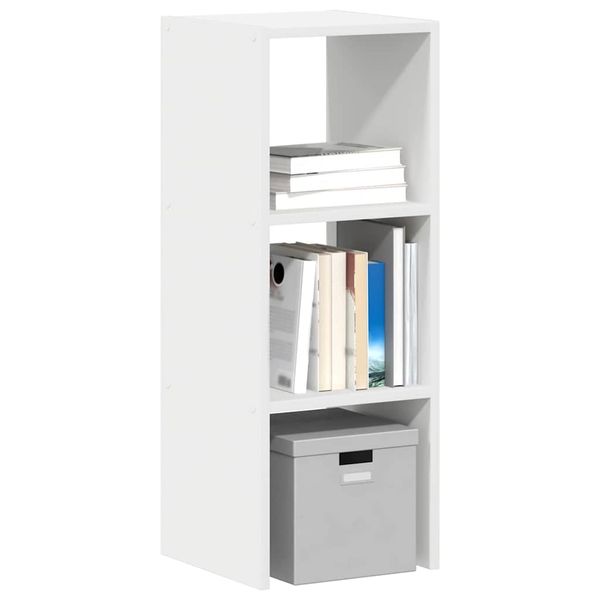 VidaXL Knižnica Stohovateľná Biela 30x30x80 cm Konštrukcia dreva