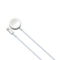 Kábel Devia 2v1 Smart EA199 USB - Lightning biely s indukčnou magnetickou nabíjačkou pre Apple Watch