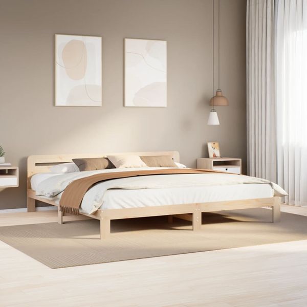 vidaXL Posteľ bez matraca 200x200 cm masívna borovica