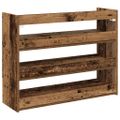 vidaXL Regál na topánky staré drevo 80x25x62 cm spracované drevo