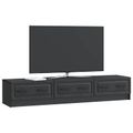 vidaXL TV skrinka 147 x 34,5 x 27 cm Čierna Kompozitné drevo