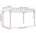 vidaXL Gazebo s lamelovou strechou 3 x 4 x 2,14 m Zelená