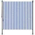vidaXL Vonkajšia roleta modro-biela 150x270 cm látka a oceľ