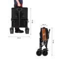 Kempingový vozík NILS Camp NC2607 XXL 160L čierno-oranžový