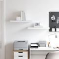 vidaXL Plávajúce nástenné police 2 ks, biele 60x23,5x3,8 cm, MDF