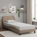 vidaXL Rám postele Dover kapučínový 80x200 cm umelá koža