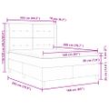 vidaXL Posteľ s pružinovým rámom Tmavohnedá 200 x 160 cm látka