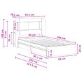 vidaXL Rám postele so skladom so zásuvkou Betónovo sivá 80 x 200 cm