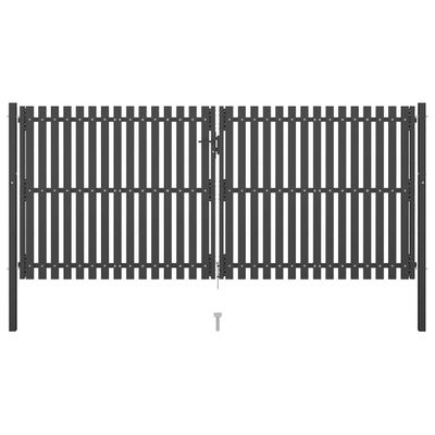vidaXL Záhradná brána z ocele 400x150 cm antracitová