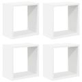 vidaXL Nástenné police 4 ks biele 26x15x26 cm
