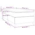 vidaXL Posteľný rám boxspring s matracom zelený 90x190 cm látka