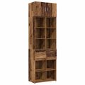 vidaXL Úložný kabinet so policami Staré drevo 70 x 42,5 x 225 cm