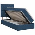 vidaXL Postel s úložným prostorem a matrací Modrá 100 x 200 cm látka