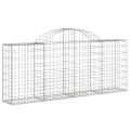 vidaXL Oblúkové gabionové koše 11ks 200x30x80/100cm pozinkované železo