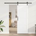 vidaXL Posuvné dvere Biela 83 x 232 cm Borovicový masív