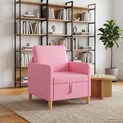 vidaXL Sofa s úložným priestorom Ružová 72 x 78 x 87 cm Polyester