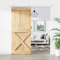 vidaXL Posuvné dvere Prírodná a biela 85 x 210 cm