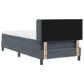 vidaXL Posteľ s pružinovým rámom Tmavo šedá 200 x 90 cm Zamat