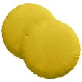 vidaXL Vankúše na sedenie 2 ks Zamat Žltá Ø30 x 13 cm