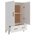vidaXL Vysoká skrinka biela 70x31x115 cm spracované drevo