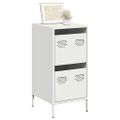 vidaXL Komoda biela 35x39x73,5 cm oceľ valcovaná za studena