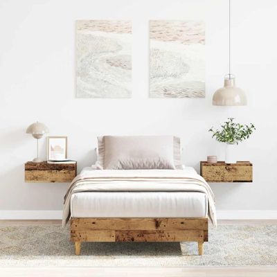 vidaXL Posteľný rám bez matraca staré drevo 90x190 cm kompozitné drevo