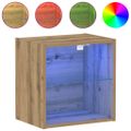 vidaXL Floating Shelf with LED Light 2 ks Hnedá 40 x 28,5 x 40 cm
