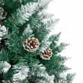 vidaXL Úzky vianočný stromček s 300 LED-i so stojanom Zelená 180 cm