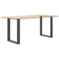 vidaXL Nohy k jedálenskému stolu v tvare U, 2 ks, antracitové, 70 x (72-73) cm, oceľ